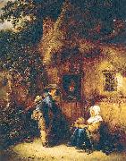 Traveller at a Cottage Door Ostade, Isaack Jansz. van